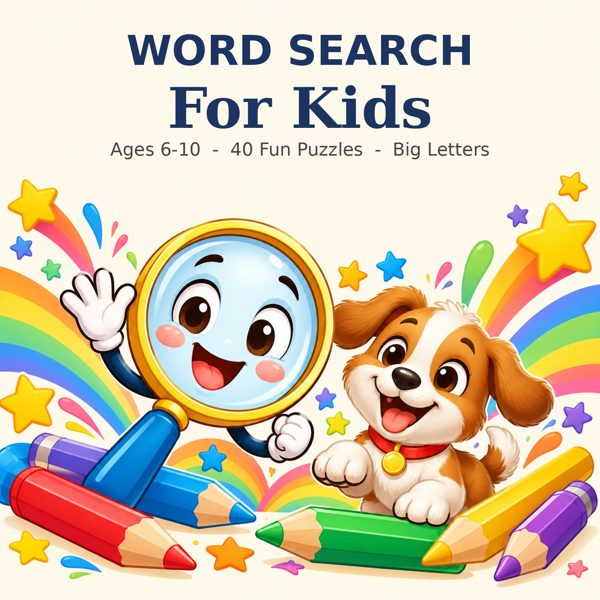 Word Search for Kids Ages 6-10 - 40 Puzzles