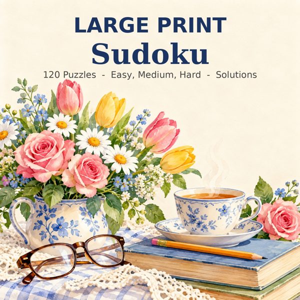 Large Print Sudoku - 120 Puzzles Easy to Hard